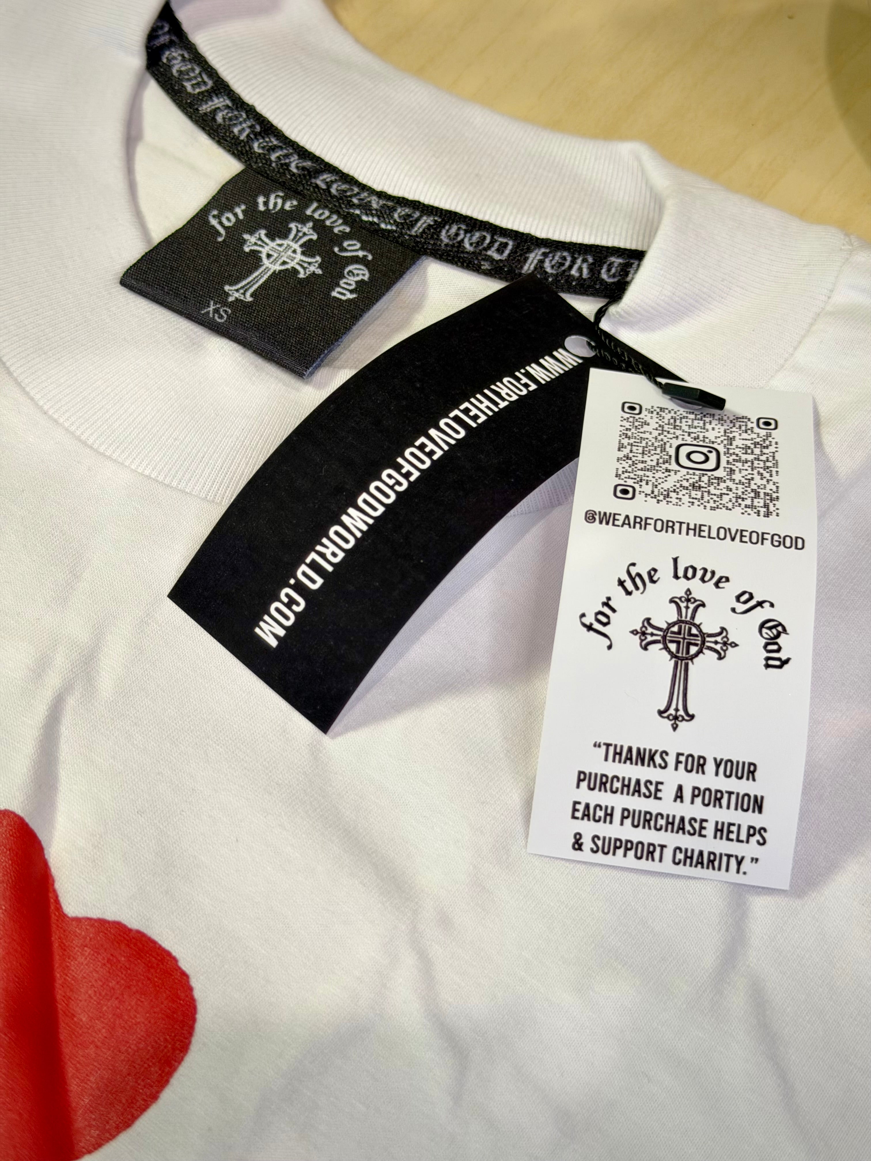 Lifted angel heavyweight  oversize tee white