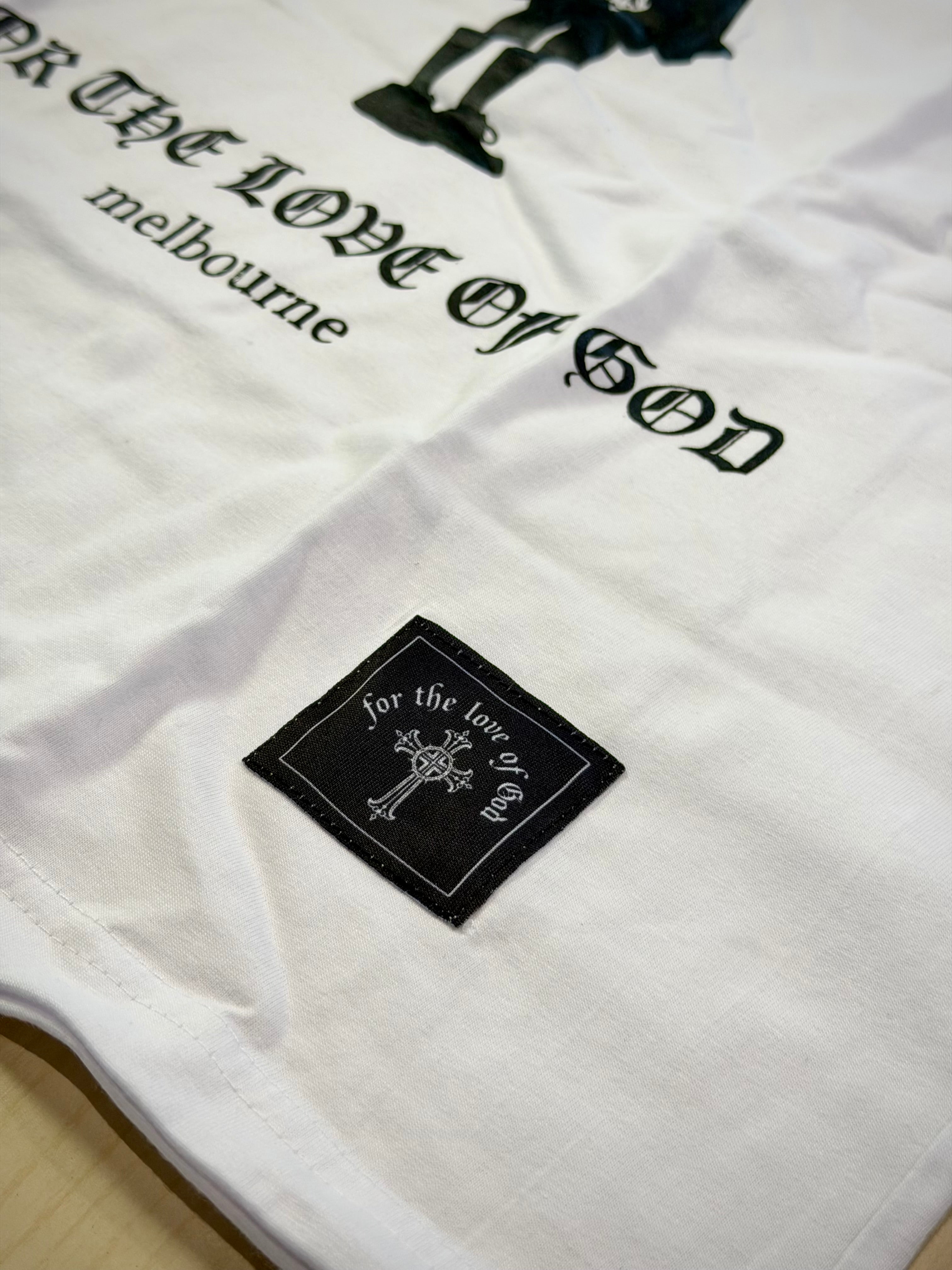 Lifted angel heavyweight  oversize tee white