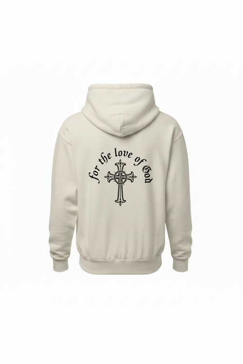 Mobile-optimized cream hoodie back view