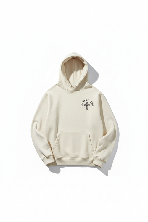 Mobile-optimized cream hoodie